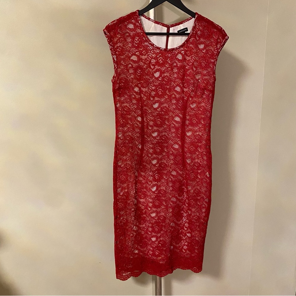 Jaeger - Red Lace Dress